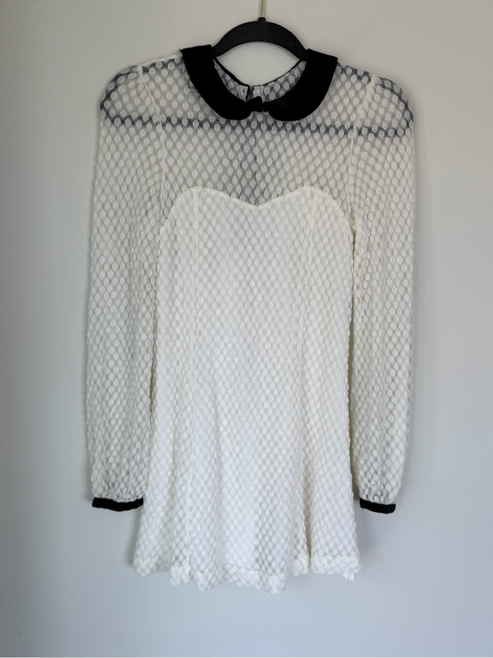 2010’s Sheer Lace Velvet Skater Indie Sleaze Mini Circle Dress Polka Dot Y2K